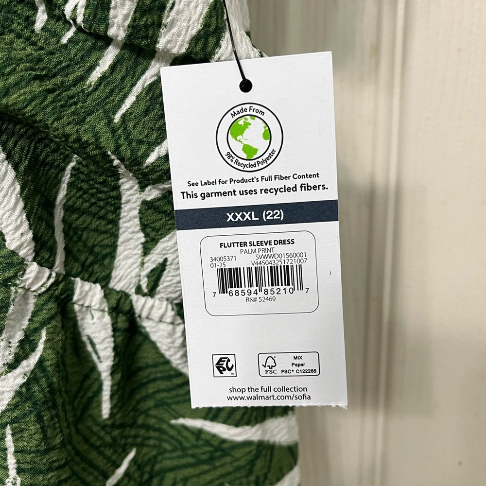 Sofia by Sofia Vergara Green Leaf Maxi Dress NWT - image 9